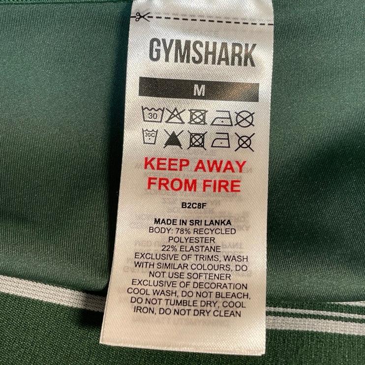 Gymshark Retro Capri Women's Green High Rise Yoga Athletic Leggings Pants Size M