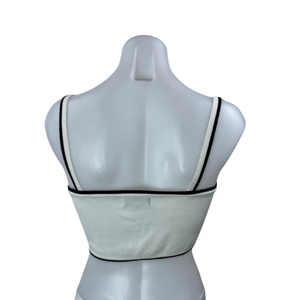 Majorelle Women's White Short Sleeve Cardigan Crop Top 2 Piece Set Size XS