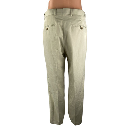 Perry Ellis Women's Beige High Rise Straight Wide Leg Trousers Dress Pants 30
