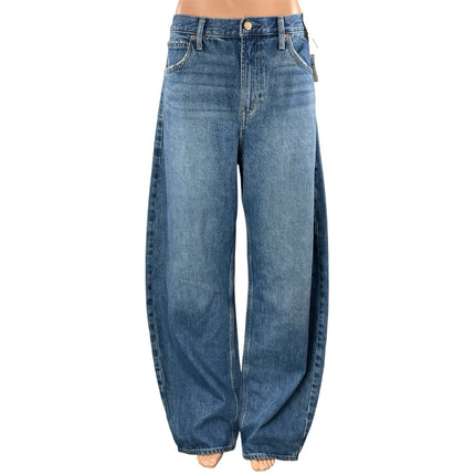 NEW Gap Women's Blue Barrel High Waisted Baggy Wide Leg Denim Jeans Size 31