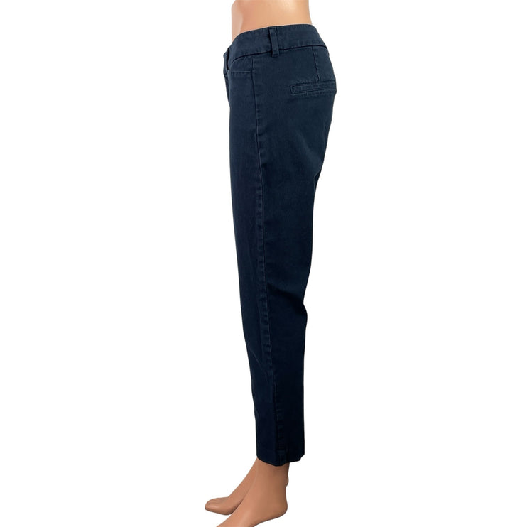 Old Navy Pixie Women's Navy Blue High Rise Tapered Cropped Trousers Pants Size 6