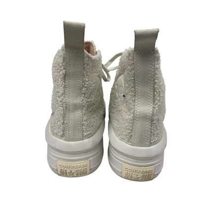 Converse Chuck Taylor All Star White Sherpa High Top Lace Up Sneakers Shoes 10.5
