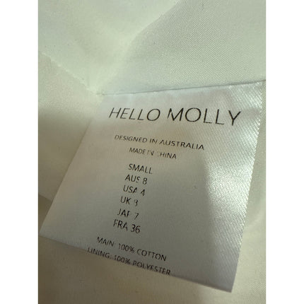 NEW Hello Molly White Ruffle Short Sleeve Embroidered V-Neck Midi Wrap Dress 4
