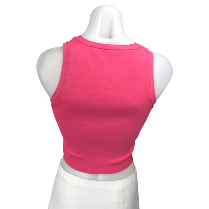 Zara Pink Knit Sleeveless Racerback Cami Camisole Crop Sweater Tank Top Size M