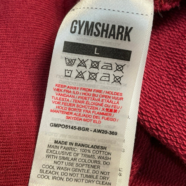 Gymshark Legacy Men's Red Sleeveless Hoodie Hooded Tank Sweatshirt Top Size L