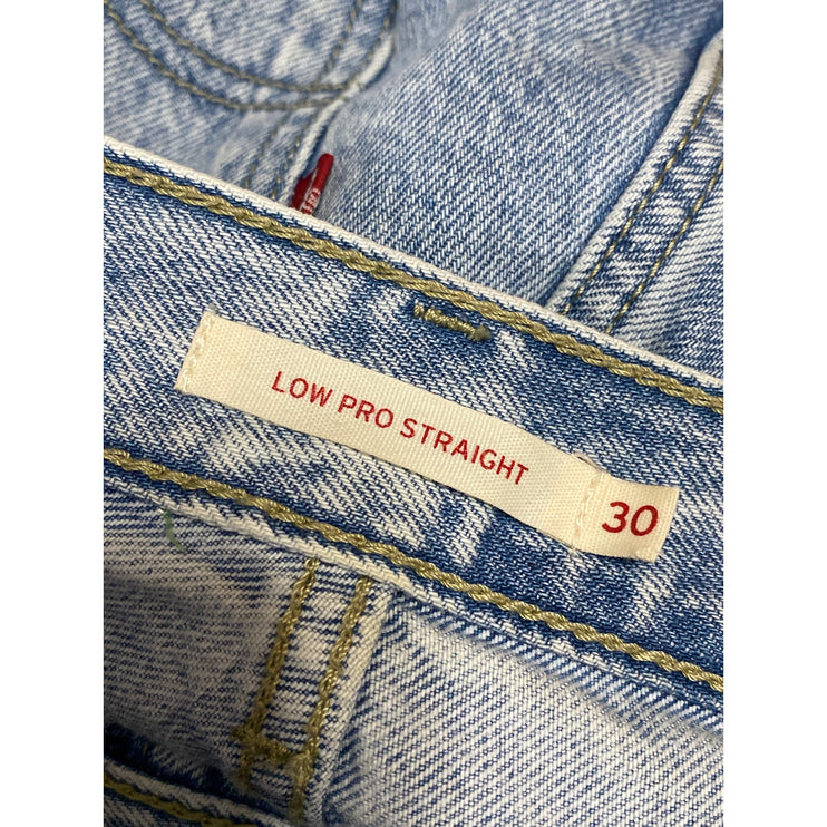 Levi's Low Pro Straight Women's Blue Light Wash High Waist Denim Jeans Pants 30
