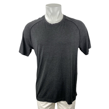 Lululemon Men's Black Short Sleeve Running Workout Athletic T Shirt Tee Top L/XL