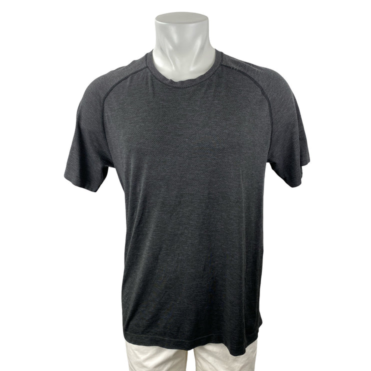 Lululemon Men's Black Short Sleeve Running Workout Athletic T Shirt Tee Top L/XL