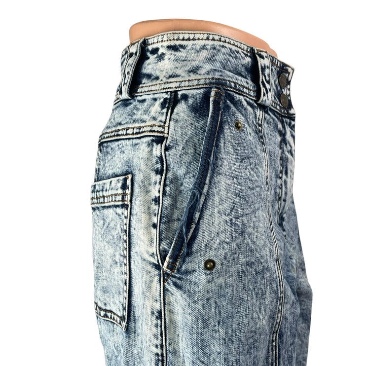 Ulla Johnson Blue Acid Wash High Rise Tapered Boyfriend Denim Jeans Pants Size 2