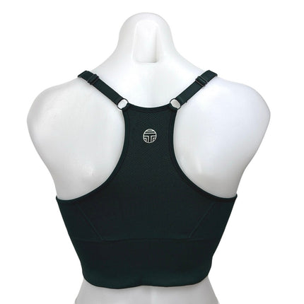 Tory Sport Black Sleeveless Racerback Activewear Sports Bra Crop Tank Top Size S