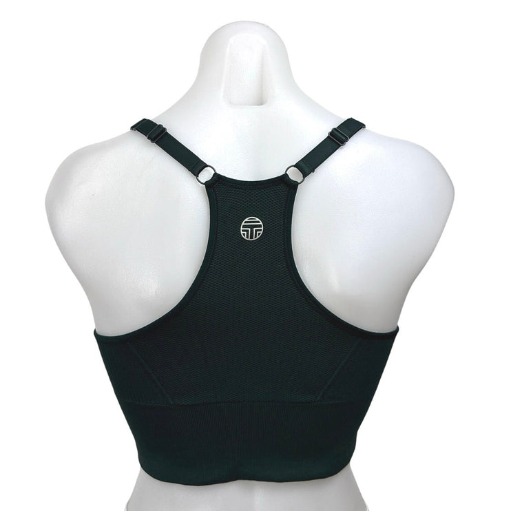 Tory Sport Black Sleeveless Racerback Activewear Sports Bra Crop Tank Top Size S