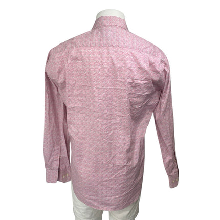 Bonobos Men's Pink Floral Long Sleeve Collared Button Down Slim Fit Shirt Top L