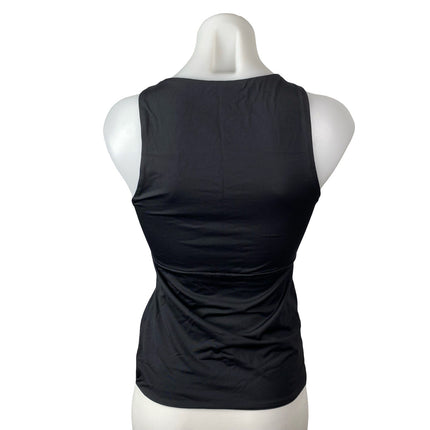 Kookai Women's Black Lace Up Crisscross Sleeveless Cami Blouse Tank Top Size 1