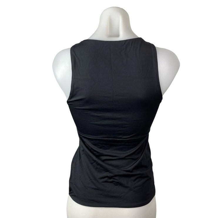 Kookai Women's Black Lace Up Crisscross Sleeveless Cami Blouse Tank Top Size 1