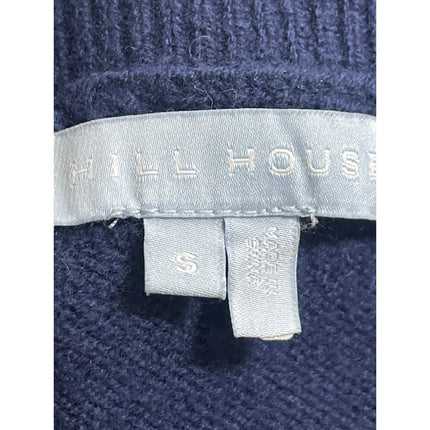 Hill House 100% Wool Women's Navy Blue Crew Neck Long Sleeve Tunic Sweater Top S