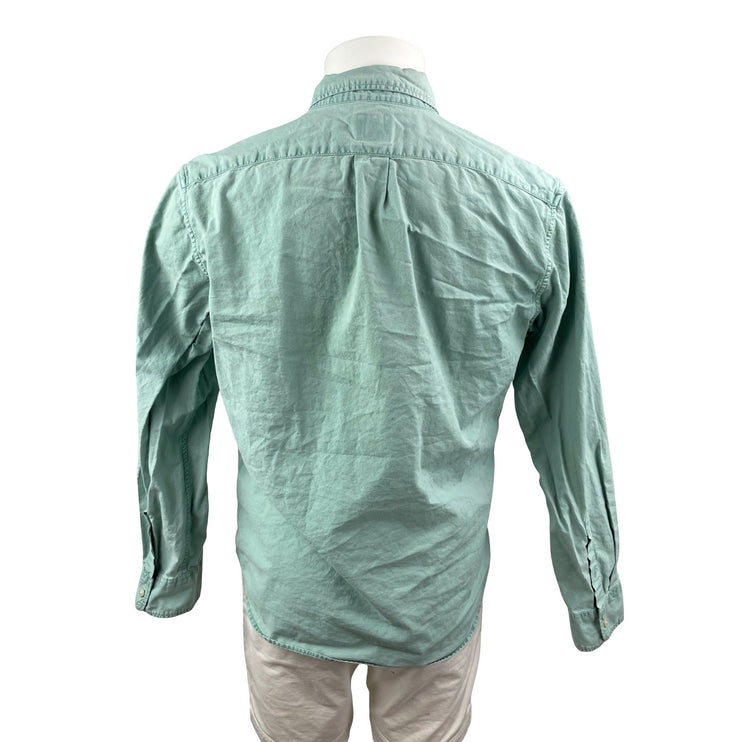 J.Crew The Broken-In Oxford Men's Green Slim Untucked Long Sleeve Shirt Top L