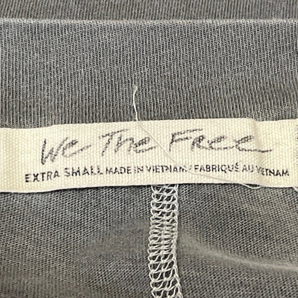 Free People We The Free Gray Long Sleeve Scoop Neck T Shirt Tee Top Size XS