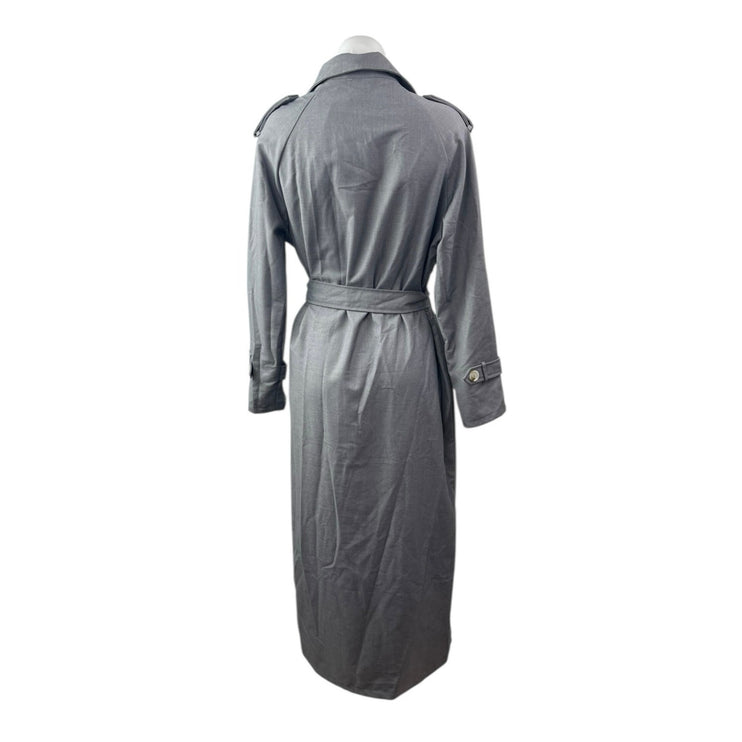 NEW Lioness Trencherous Women Slate Gray Double Breasted Tie Trench Coat Size XS
