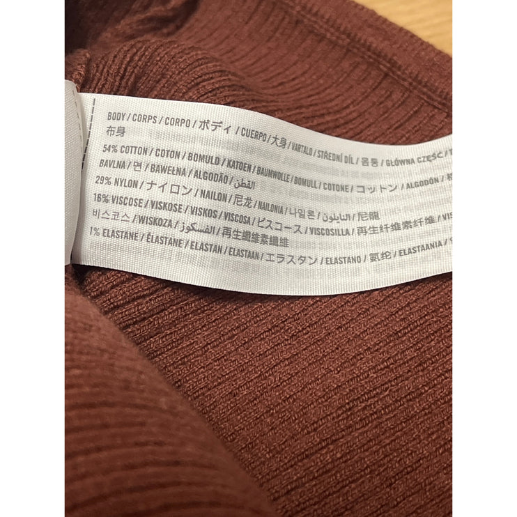 Abercrombie & Fitch Brown Ribbed Knit Sleeveless Cami Tank Bodysuit Top Size S