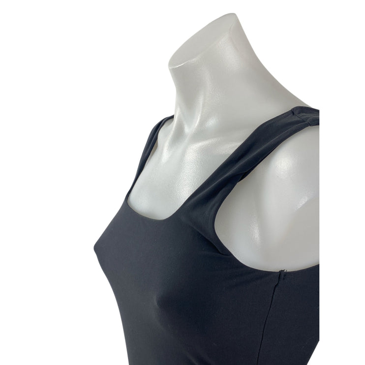 Abercrombie & Fitch Black Sleeveless Square Neck Thong Tank Bodysuit Top Size S