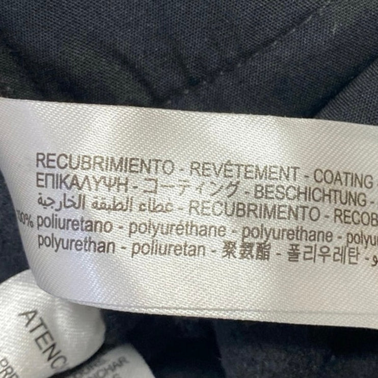 Zara Women's Black Split Faux Leather Vegan High Waisted Trousers Pants Size 6