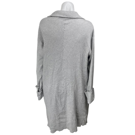 WeWoreWhat Women's Gray Cable Knit Long Sleeve Open Front Cardigan Sweater XXS