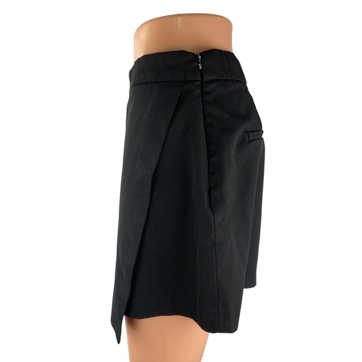 Zara Womens Black High Rise Cargo Pocket Mini Athletic A-Line Skort Skirt Size M