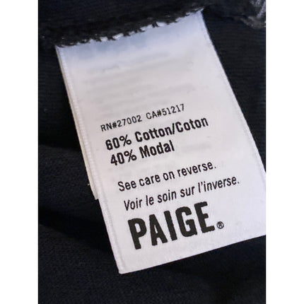 Paige Women's Black Short Sleeve Crew Neck Basic Casual T Shirt Tee Top Size S