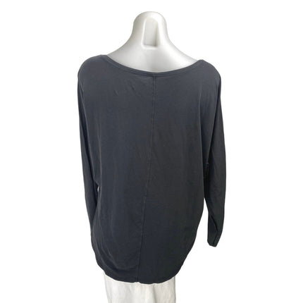 Lululemon Women's Black Long Sleeve Scoop Neck Athletic T Shirt Tee Top Size 6