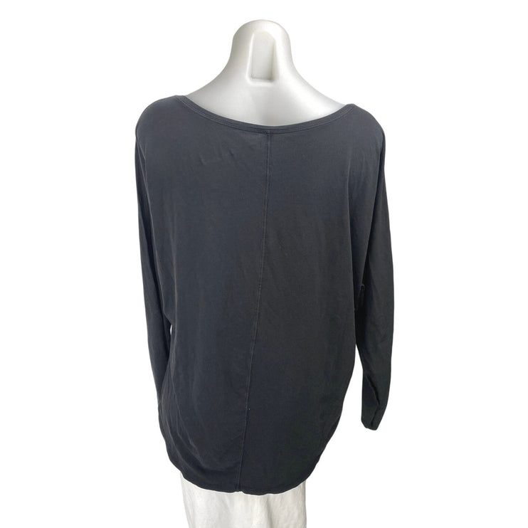 Lululemon Women's Black Long Sleeve Scoop Neck Athletic T Shirt Tee Top Size 6