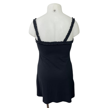 YPB Abercrombie & Fitch Studio Flex Black Sleeveless Ruffle Mini Tank Dress L