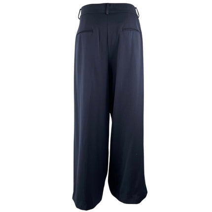 Ann Taylor Perfect Curvy Blue Palazzo Wide Leg Flare Trousers Dress Pants Sz 16