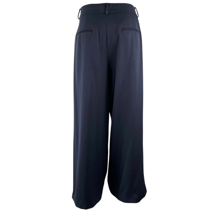 Ann Taylor Perfect Curvy Blue Palazzo Wide Leg Flare Trousers Dress Pants Sz 16
