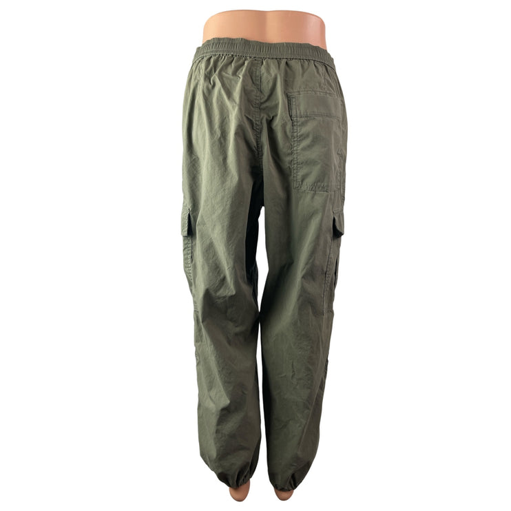 Uniqlo Women's Green High Waisted Cargo Jogger Trousers Utility Pants Size M
