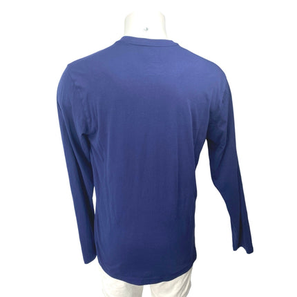 Polo Ralph Lauren Men's Blue Long Sleeve Crew Neck Classic Tee Shirt Top Size M