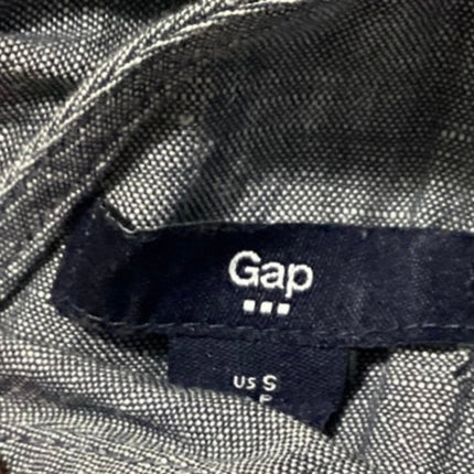 GAP Gray Linen Sleeveless Open  Back Jean Chambray Denim Blouson Mini Dress Sz S