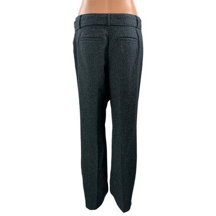 LOFT Julie Women's Blue Gray High Rise Belted Wide Leg Trouser Dress Pants Sz 4