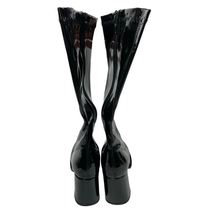 Funtasma Gogo Womens Black Patent Leather Knee High Block Heels Platform Boots 5