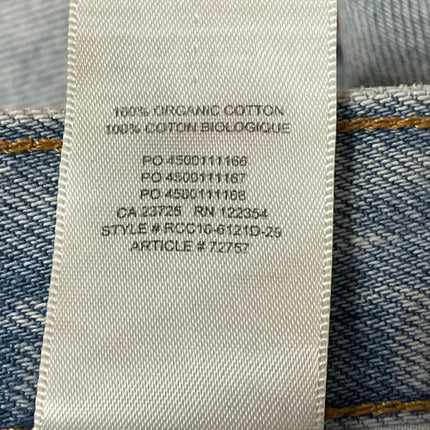 Aritzia Denim Forum The Yoko Blue High Rise Distressed Cut Off Jean Shorts 27