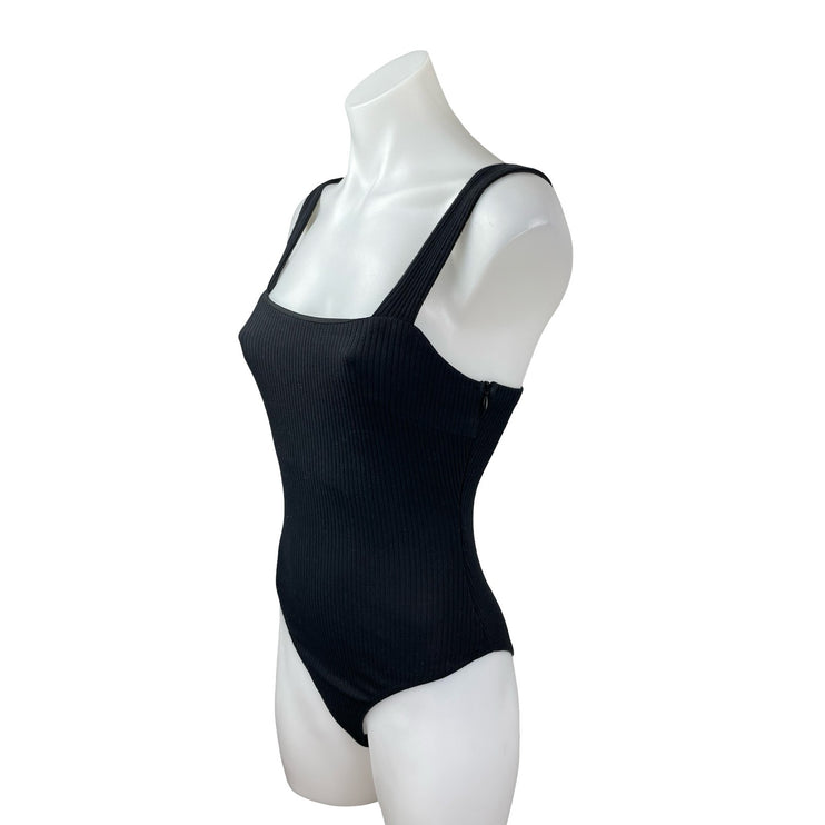 Princess Polly Black Ribbed Knit Sleeveless Sculpt Cami Tank Tank Top Size 4