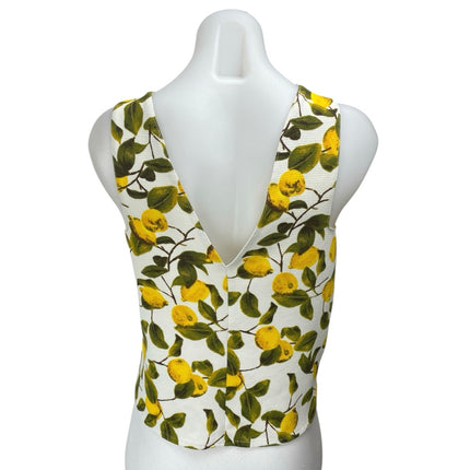Zara Multicolor Lemon Graphic Print Sleeveless Cami Camisole Tank Top Size XS