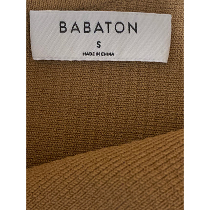 Aritzia Babaton Tan Sculpt One Shoulder Ribbed Knit Sleeveless Blouse Top Size S