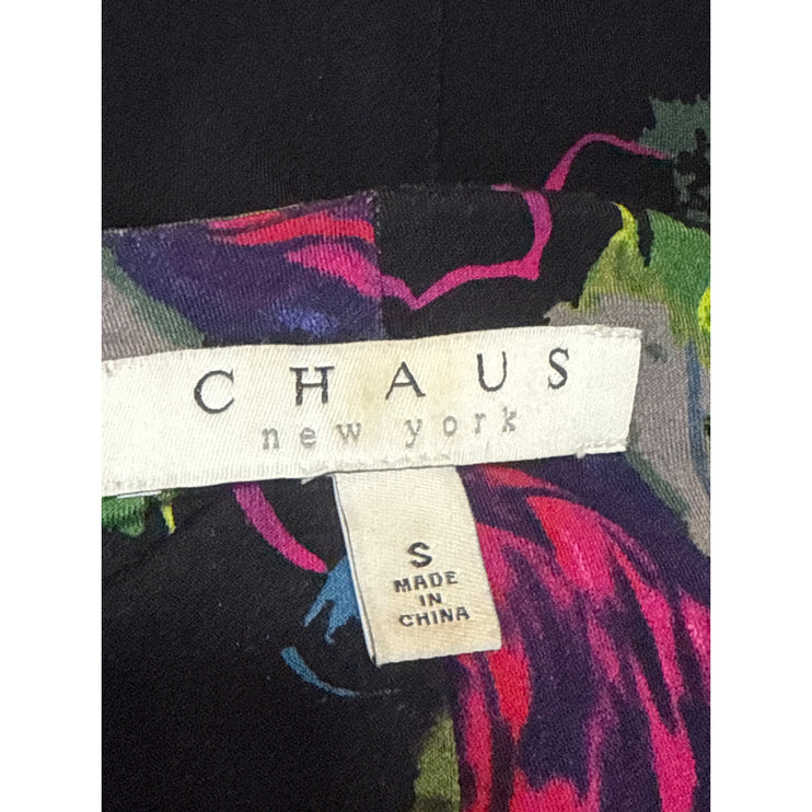 Chaus New York Multicolor Floral Boat Neck Half Sleeve Mini Sheath Dress Size S