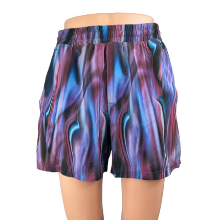 Lululemon Pace Breaker Multicolor Elastic Activewear Sports Running Shorts S/M