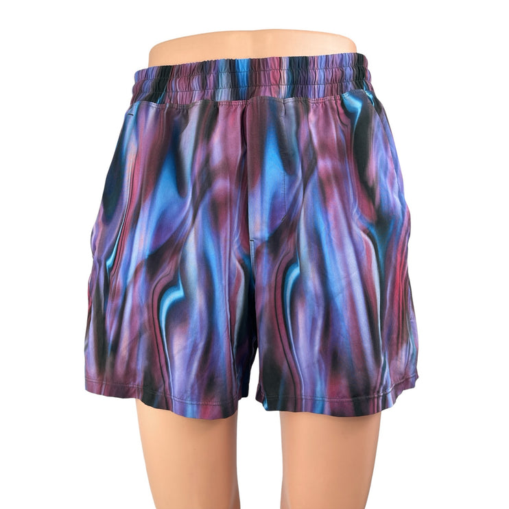 Lululemon Pace Breaker Multicolor Elastic Activewear Sports Running Shorts S/M