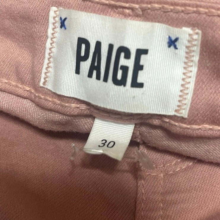 Paige Verdugo Ankle Women's Pink Skinny Leg Low Waist Trousers Pants Size 30