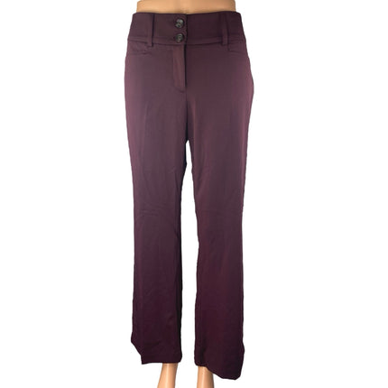 Alfani Women's Purple High Waisted Flared Bootcut Trousers Dress Pants Size 2S