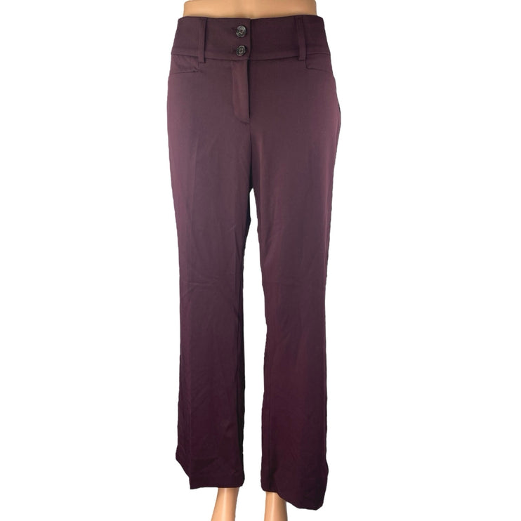 Alfani Women's Purple High Waisted Flared Bootcut Trousers Dress Pants Size 2S