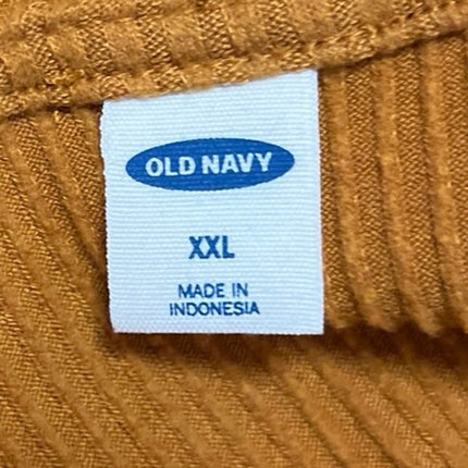 Old Navy Women's Orange Rib Knit Long Sleeve V-neck Wrap Tie Sweater Top Sz XXL