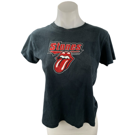 Anthill Rockware Women's Black Rolling Stone Band Concert Tour T Shirt Tee Top S